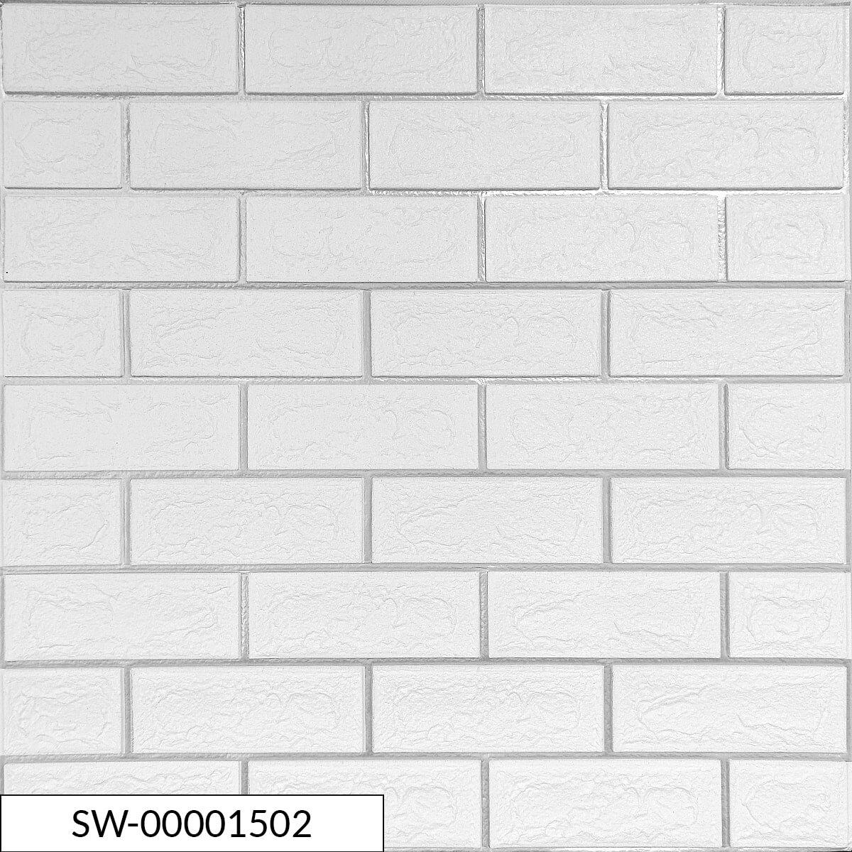 Моющиеся декоративные 3д панели для стен белый кирпич с серебром 700х700х5мм Самоклеящиеся ПВХ 3 D панели - фото 6 - id-p2133630984