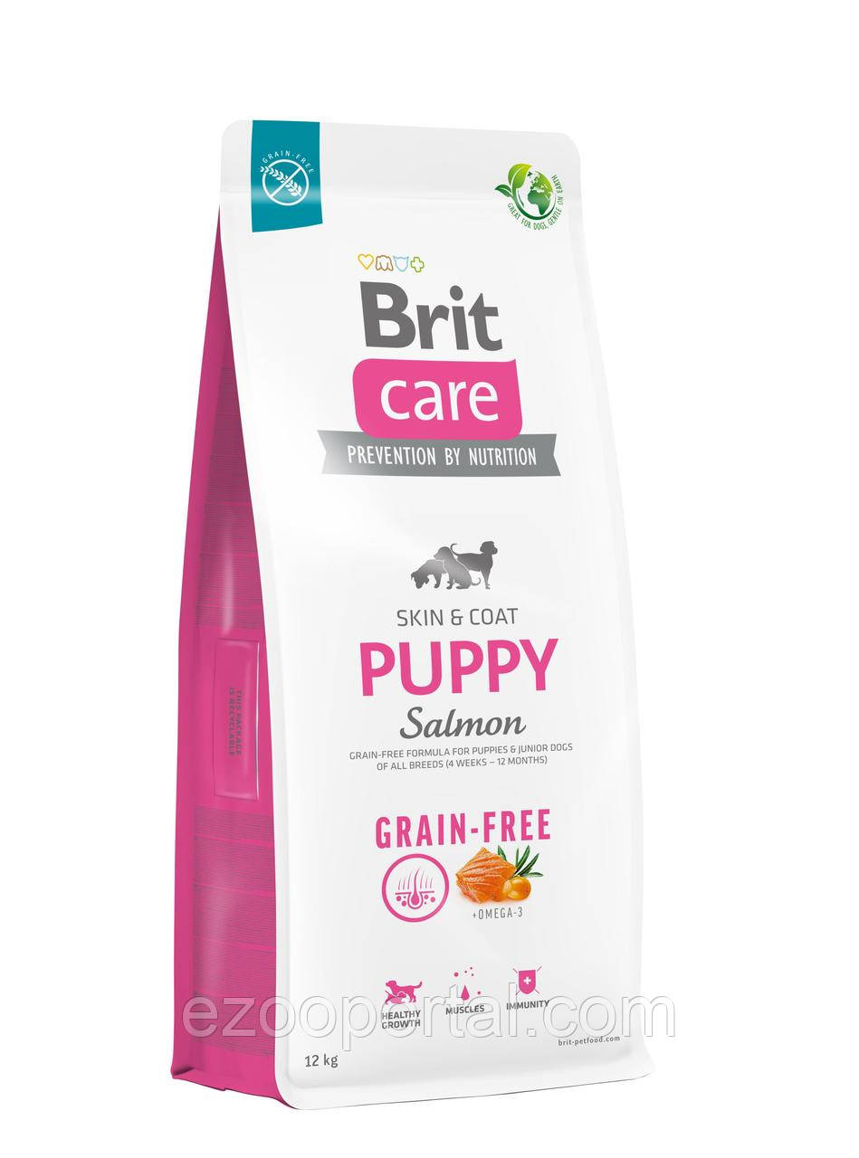 Brit Care Dog Grain-free Puppy сухий корм для цуценят беззерновий з лососем 12кг