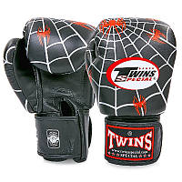 Перчатки боксерские Twins кожаные Черные 10 oz (FBGVL3-8C)
