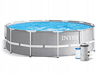 Каркасный круглый бассейн (549 x 122 см, 24310 л) Intex 26732 Серый (полная комплектация)