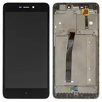 Модуль для Xiaomi Redmi 4A, чорний, дисплей + сенсор Oled з рамкою