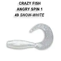 Силикон Crazy Fish твистер (вкус кальмар) длина 2.5cm вес 0.22g