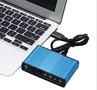 Внешняя USB звуковая аудио карта 5.1 на 6 каналов SPDIF/оптика/CM6206