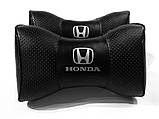 Подушка на підголовник в авто з логотипом Honda 1 шт, фото 2