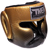Боксерский шлем с полной защитой натуральная кожа TOP KING Super Star TKHGSS-01 М Золотой