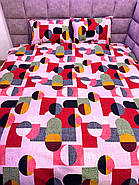 Постільна білизна Королева Ночі (Жатка Premium) | Полуторний комплект | 50х70 | Різнокольорова абстракція, фото 5