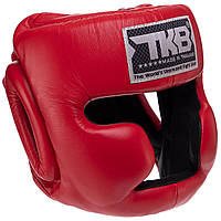 Боксерский шлем в мексиканском стиле натуральная кожа TOP KING Full Coverage TKHGFC-EV М Красный