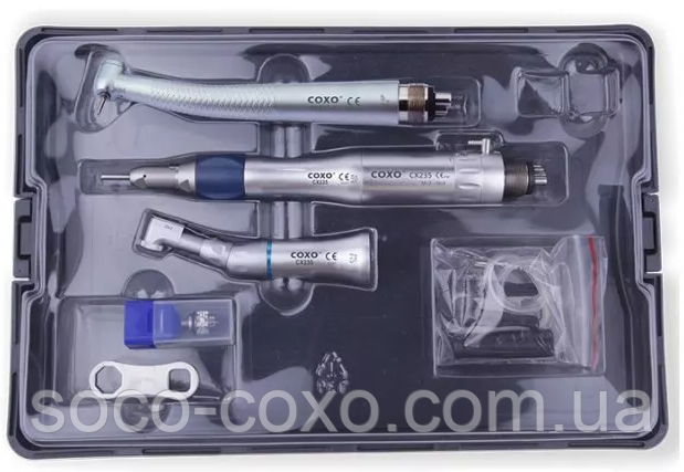 Набір наконечників COXO H01-1 KIT-SP4 (Турбіна, кутовий, прямий, пневмомотор)