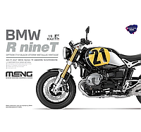 Сборная модель мотоцикла Meng Model MT-003u BMW R nineT Option 719 Black Storm Metallic Vintage Pre-coloured E