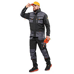 Костюм робочий захисний SteelUZ GREY (Куртка+Штани) зріст 180-190 см, рoзмір XXXLT