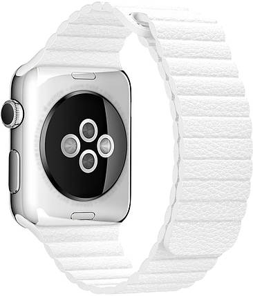 Шкіряний ремінець Leather Loop для Apple Watch 38/40/41 mm White, фото 2