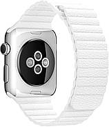 Шкіряний ремінець Leather Loop для Apple Watch 42/44/45/49 mm White, фото 3