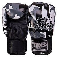 Перчатки боксерские Top King Empower кожаные Камуфляж серый 8 oz (TKBGEM-03)