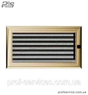 Металева камінна решітка для вентиляції KRATKI Oskar 17х30 см вентиляційна решітка з жалюзями