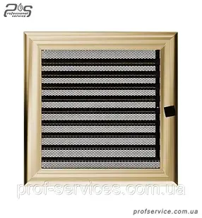 Вентиляційна решітка сітка для каміна KRATKI Oskar 22х22 см квадратна камінна решітка з жалюзі