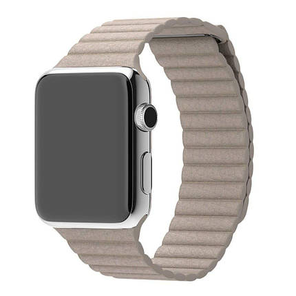 Шкіряний ремінець Leather Loop для Apple Watch 38/40/41 mm Gray, фото 2