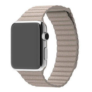 Шкіряний ремінець Leather Loop для Apple Watch 38/40/41 mm Gray