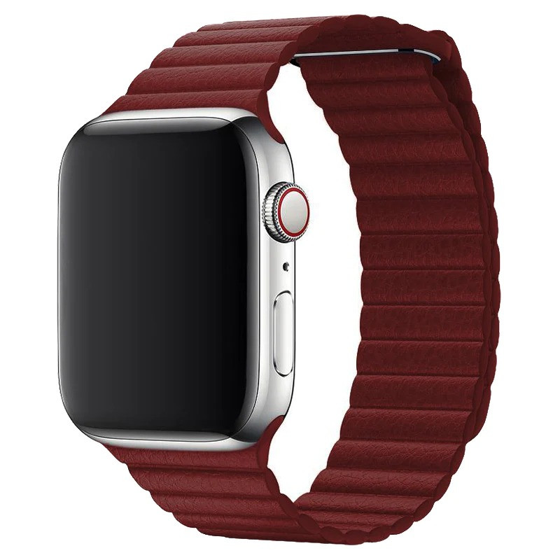 Шкіряний ремінець Leather Loop для Apple Watch 38/40/41 mm Maroon