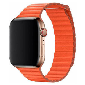 Шкіряний ремінець Leather Loop для Apple Watch 38/40/41 mm Orange