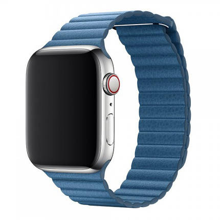 Шкіряний ремінець Leather Loop для Apple Watch 38/40/41 mm Steel Blue, фото 2