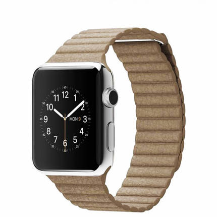 Шкіряний ремінець Leather Loop для Apple Watch 38/40/41 mm Tan, фото 2