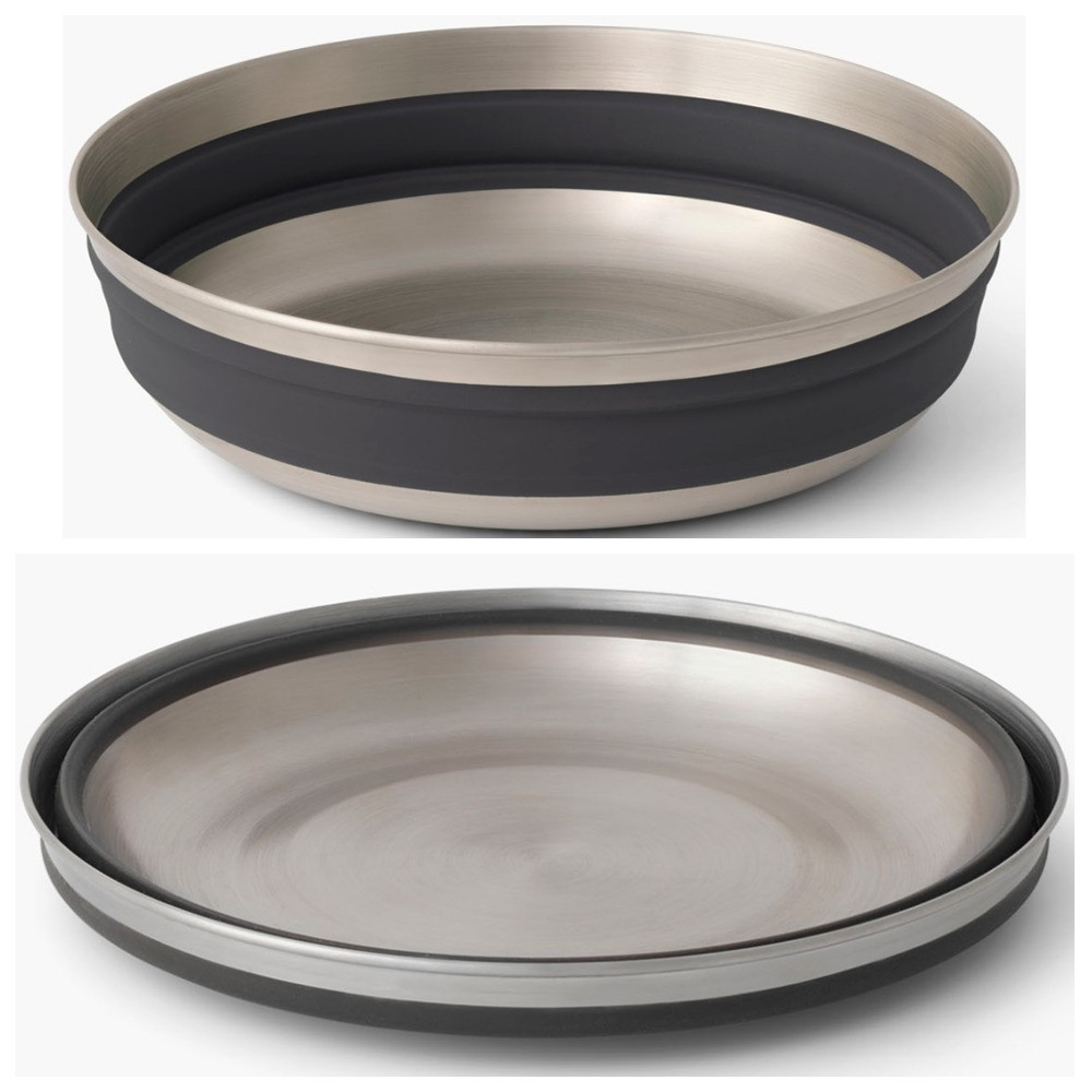 Туристична складана миска Sea To Summit Sigma Detour Stainless Steel Collapsible Bowl, L (Beluga Black)