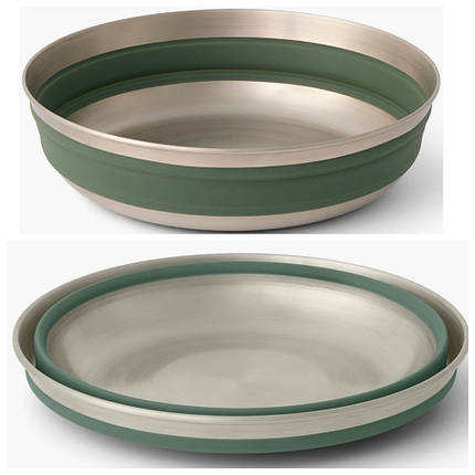 Туристическая миска Sea To Summit Sigma Detour Stainless Steel Collapsible Bowl, L (Laurel Wreath Green), фото 1