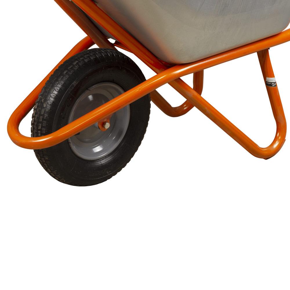 Садово-строительные тачка 90л колесо 15" на 200 кг, одноколесная тачка садовая инвентарь, тачка для огорода - фото 9 - id-p2133928913