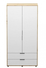 Шафа 2Д2Ш у передпокій, спальню, дитячу з ламінованої ДСП  Сієна дуб вотан/білий Сокме