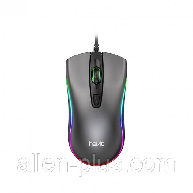 HAVIT HV-MS72 Миша дротова з підсвіткою (800-1200 DPI) USB black