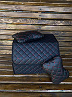 Сумка - органайзер в багажник 30*40 см черного цвета, автомобильный органайзер из эко кож