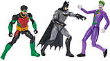 DC Comics Batman Team Up 3-Pack, The Joker, Robin Оригінал Подарунковий набір 30см фігур Бетмен, Джокер, Робін, фото 7