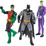 DC Comics Batman Team Up 3-Pack, The Joker, Robin Оригінал Подарунковий набір 30см фігур Бетмен, Джокер, Робін, фото 5