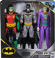 DC Comics Batman Team Up 3-Pack, The Joker, Robin Оригінал Подарунковий набір 30см фігур Бетмен, Джокер, Робін