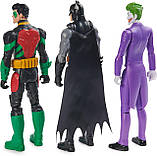 DC Comics Batman Team Up 3-Pack, The Joker, Robin Оригінал Подарунковий набір 30см фігур Бетмен, Джокер, Робін, фото 6
