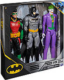 DC Comics Batman Team Up 3-Pack, The Joker, Robin Оригінал Подарунковий набір 30см фігур Бетмен, Джокер, Робін, фото 2