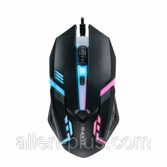 Havit HV-MS4239 Миша дротова з підсвіткою (800-1200 DPI) USB black