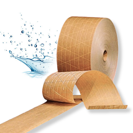 Скотч крафт паперовий армований Optimal 60 мм х 150 м, активується водою, фото 2