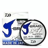Шнур Daiwa J-Braid X4E 135m Dark Green 22.4kg 0.33mm #5.0 (12741-033)