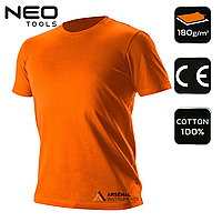 Футболка оранжевая рабочая, размер S/48, Neo Tools (81-611-S)