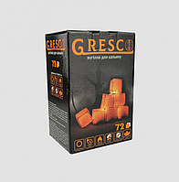 Ореховый уголь для кальяна Gresco (1 кг, 72 шт, р25, без коробки)