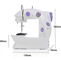 Портативная швейная машинка Sewing machine, Белая машинка с педалью 4в1
