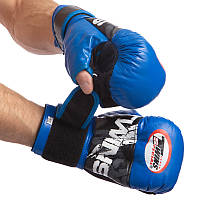 Перчатки для ММА смешаных единоборств натуральная кожа TWINS TWINS-MMA-Rep Сине-Черные L