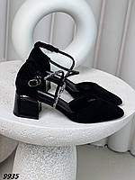 Туфли черные женские на каблуке