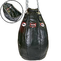 Мешок боксерский (чехол) Каплевидный кожаный (без наполнителя) TWINS PPL-S (d-40см l-65см, цвета в