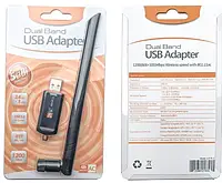 USB 3.0 5DB Wi-Fi адаптер RTL8812 AC1200 1200Мбит/с 2 диапазона 2.4+5