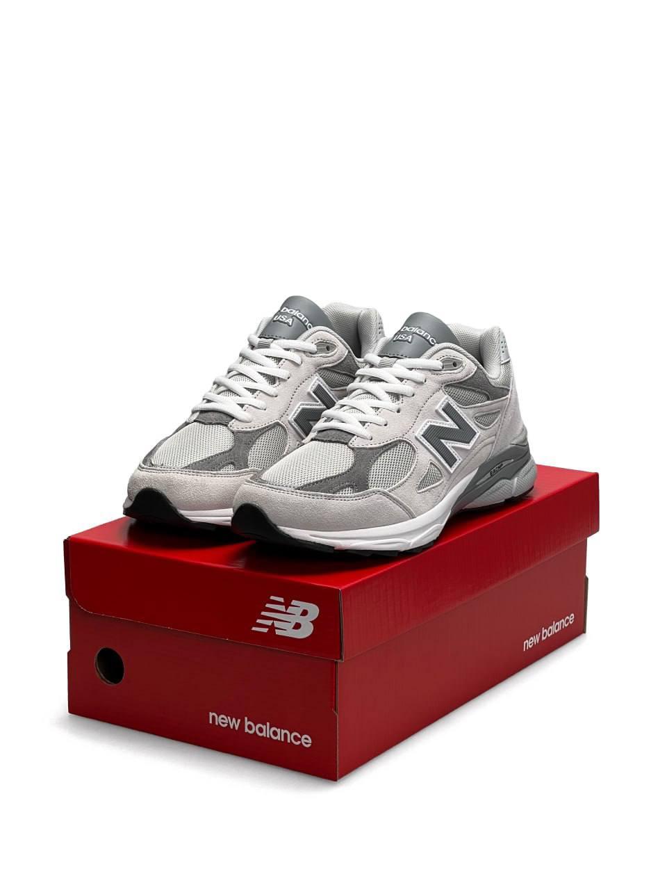 Чоловічі кросівки New Balance 990 Light Grey (Сірі) Взуття Нью Баланс 990 натуральна замша сітка демісезон