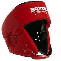 Боксерский шлем открытый искусственная кожа BOXER 2028 L Красный