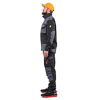 Костюм робочий захисний SteelUZ GREY (спецодяг, Куртка робоча + Штани робоча) зріст 176 см