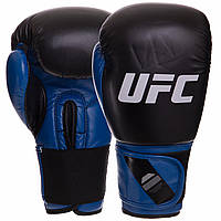 Перчатки боксерские UFC PRO Compact искусственная кожа Сине-черные 10 oz (UHK-75002)